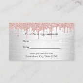 ヘアサロンバラ金ゴールドドリップスシルバーアポイントメント 予約カード (裏面)