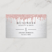 ヘアサロンバラ金ゴールドドリップスシルバーアポイントメント 予約カード (正面)