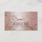 ヘアサロンバラ金ゴールドマーブルモダンアポイントメント 予約カード (正面)