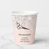 ヘアサロンバラ金ゴールド銀まつげ 紙コップ (裏面)