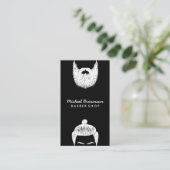 ヘアサロンヒップスターマンヒダーブラック理容師 名刺 (スタンド正面)