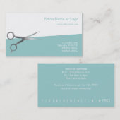 ヘアサロンビジネスとクーポンカード ロイヤリティカード (正面/裏面)