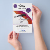 ヘアサロンビジネスデザイン チラシ (ハンドル)