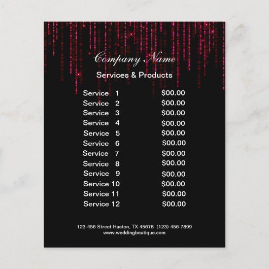 ヘアサロンビジネスパーソナライズされたフライヤー チラシ (裏面)