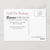 ヘアサロンビジ広告ネスのはがき ポストカード (裏面)