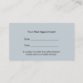 ヘアサロンブラックカーリーヘアアポイントメント 予約カード (裏面)