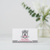 ヘアサロンプロフェッショナルモダン名刺 名刺 (スタンド正面)