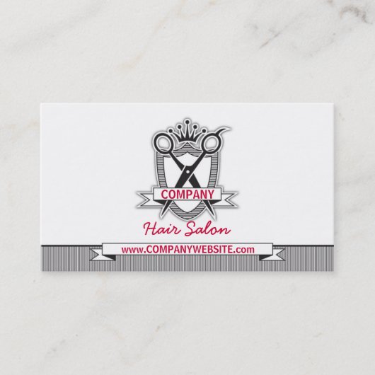 ヘアサロンプロフェッショナルモダン名刺 名刺 (正面)