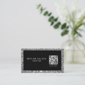 ヘアサロンヘアエクステンションQRコードビジネスカード 名刺 (スタンド正面)