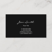 ヘアサロンヘアスタイリストのハサミ 名刺 (裏面)