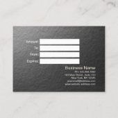 ヘアサロンヘアスタイリストギフト証明書鋏 割引カード (裏面)