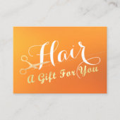 ヘアサロンヘアスタイリストギフト証明書鋏 割引カード (正面)