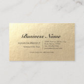 ヘアサロンヘアスタイリストモダンオレンジ金ゴールドはさみ ロイヤリティカード (裏面)