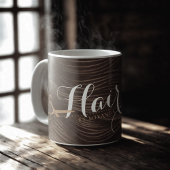 ヘアサロンヘアスタイリストモダンブラック金ゴールドはさみ コーヒーマグカップ