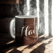 ヘアサロンヘアスタイリストモダンブラック金ゴールドはさみ コーヒーマグカップ