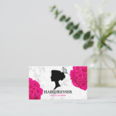 ヘアサロンヘアドレッサー美しいサロン 名刺 (スタンド正面)