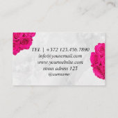 ヘアサロンヘアドレッサー美しいサロン 名刺 (裏面)