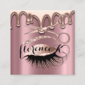 ヘアサロンヘアードレッサーブロウズまつげドリップハサミ スクエア名刺 (正面)