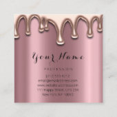 ヘアサロンヘアードレッサーブロウズまつげドリップハサミ スクエア名刺 (裏面)