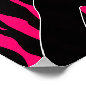 ヘアサロンポスター女性ピンクゼブラ ポスター (角)