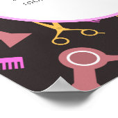 ヘアサロンポスター黒の背景 ポスター (角)