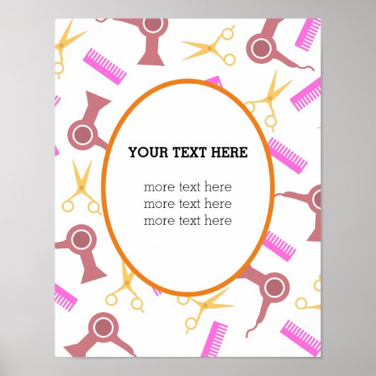 ヘアサロンポスター ポスター (正面)