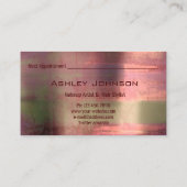 ヘアサロンメイクアップアーティストアポイントメントピンクローズ 名刺 (裏面)