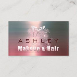 ヘアサロンメイクアップアーティストアポイントメントブルゴーニュグレイ 名刺