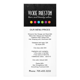 ヘアサロンメニューラックカード ラックカード