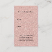 ヘアサロンモダンシザーバラ金ゴールドアポイントメント 予約カード (裏面)