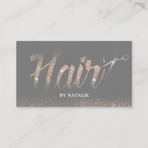 ヘアサロンモダンバラ金ゴールドタイポグラフィアポイントメント 予約カード