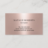 ヘアサロンモダンバラ金ゴールド手書きスクリプト 名刺 (裏面)