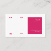 ヘアサロンモダンピンクブラック美しいサロン 名刺 (裏面)