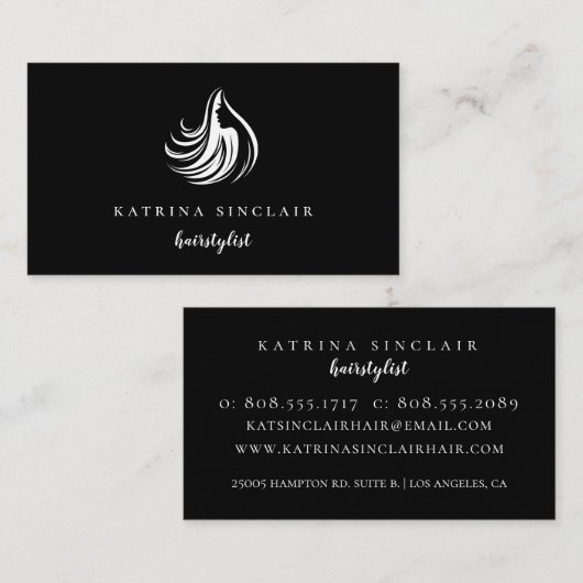 ヘアサロンモダンロゴプロフェッショナル 名刺 (正面/裏面)