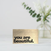 ヘアサロンモダン金ゴールドアポイントメントアラーム 予約カード (スタンド正面)