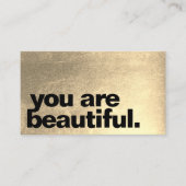 ヘアサロンモダン金ゴールドアポイントメントアラーム 予約カード (正面)