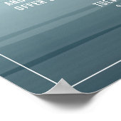 ヘアサロンリオープングコービッドセーフティアクアグラデーション ポスター (角)