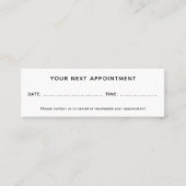 ヘアサロンロゴの追加アポイントメント スキニー名刺 (正面)