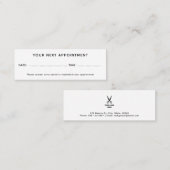 ヘアサロンロゴの追加アポイントメント スキニー名刺 (正面/裏面)