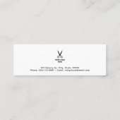 ヘアサロンロゴの追加アポイントメント スキニー名刺 (裏面)