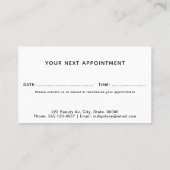 ヘアサロンロゴの追加 予約カード (裏面)