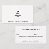 ヘアサロンロゴの追加 予約カード (正面/裏面)