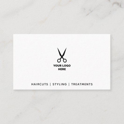 ヘアサロンロゴの追加 予約カード (正面)