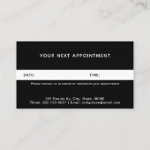 ヘアサロンロゴを黒に追加 予約カード (裏面)