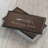 ヘアサロンヴィンテージシザーラスティメタルフレーム 名刺