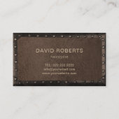 ヘアサロンヴィンテージシザーラスティメタルフレーム 名刺 (裏面)