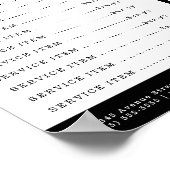 ヘアサロン価格一覧グリッターシザーフローラ ポスター (角)