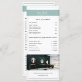 ヘアサロン価格表テンプレート-ミニマルデザイン (正面/裏面)