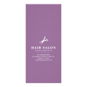 ヘアサロン価格表紫色ヘアスタイリストモデル ラックカード (裏面)