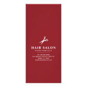 ヘアサロン価格表赤ヘアスタイリストモデル ラックカード (裏面)